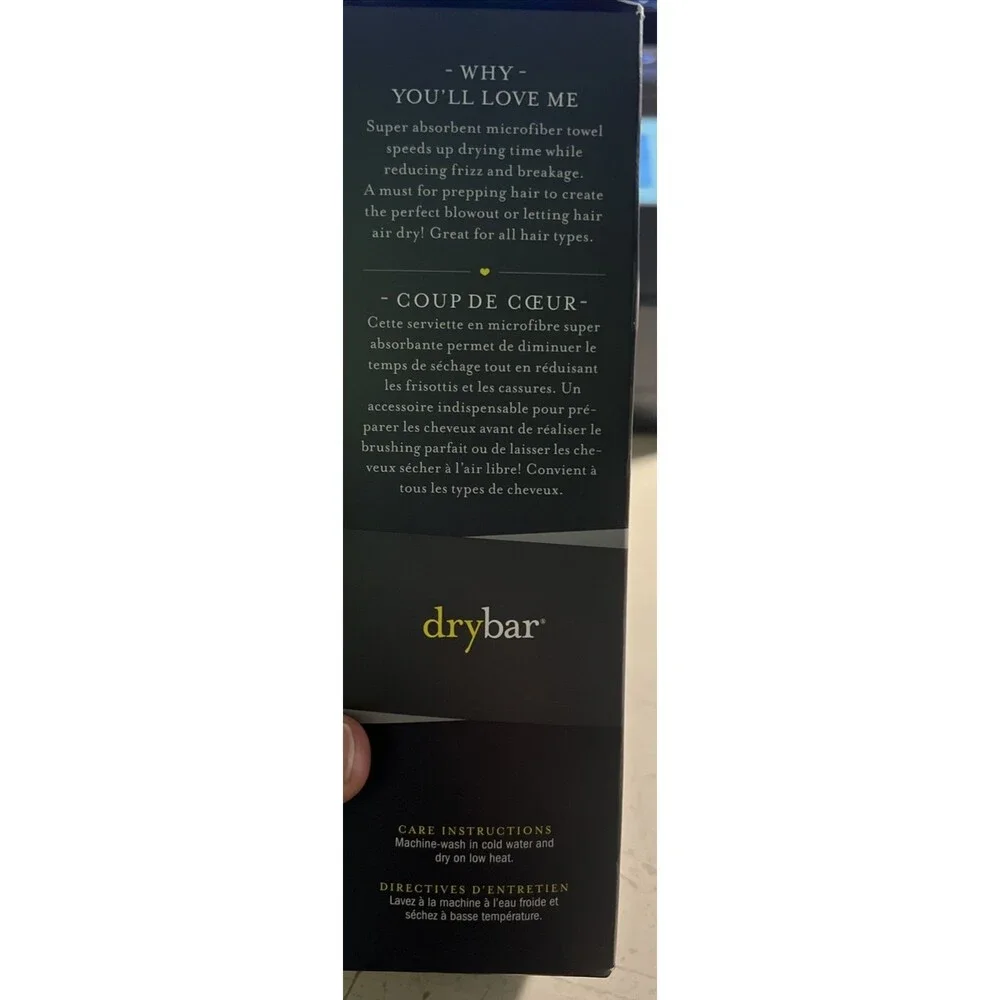 Drybar Dry Martini Microfiber Hair Wrap Towel Great For Travel - NIB